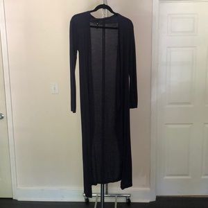 Long navy cardigan